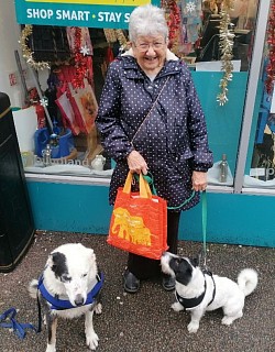 Wendy and Alfie - A rescue dog from our charity Last Chance Hotel!