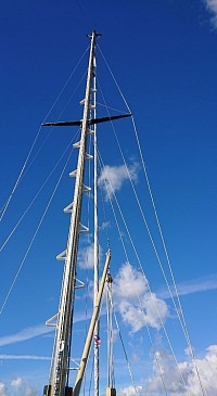 Stray's mast with 14 steps do far