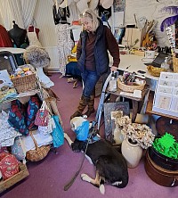 Karen of Classic Costumes, Plymouth gives toobs a new bandana